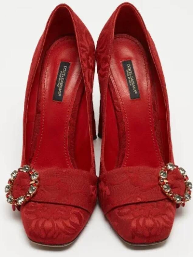 Dolce & Gabbana Pre-owned Fabric heels Red Dames