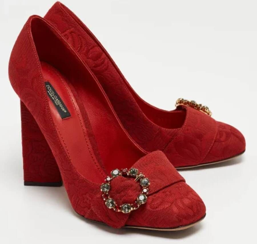 Dolce & Gabbana Pre-owned Fabric heels Red Dames