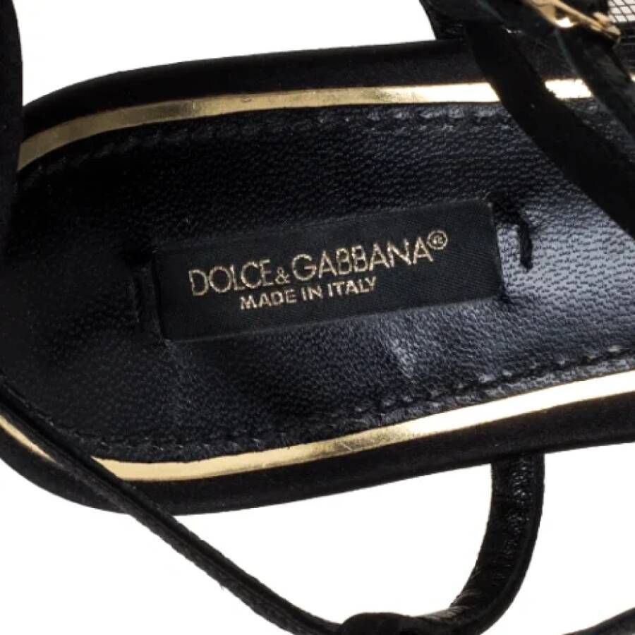 Dolce & Gabbana Pre-owned Fabric sandals Black Dames