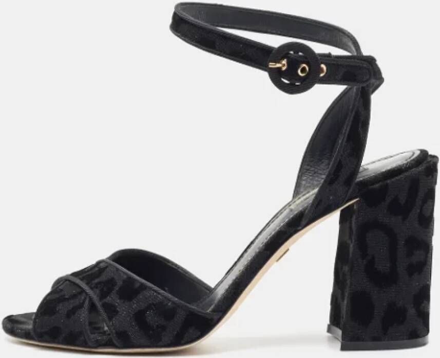 Dolce & Gabbana Pre-owned Fabric sandals Black Dames