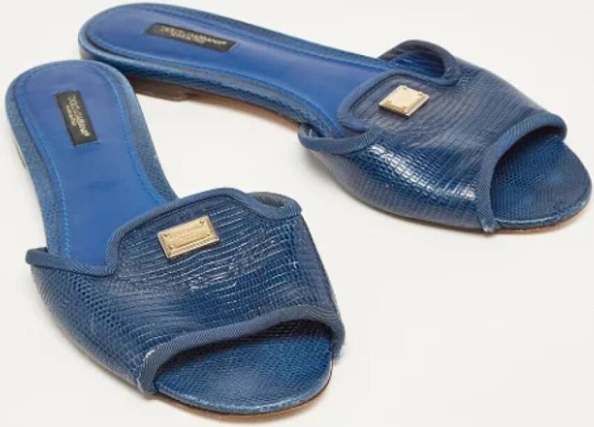 Dolce & Gabbana Pre-owned Fabric sandals Blue Dames