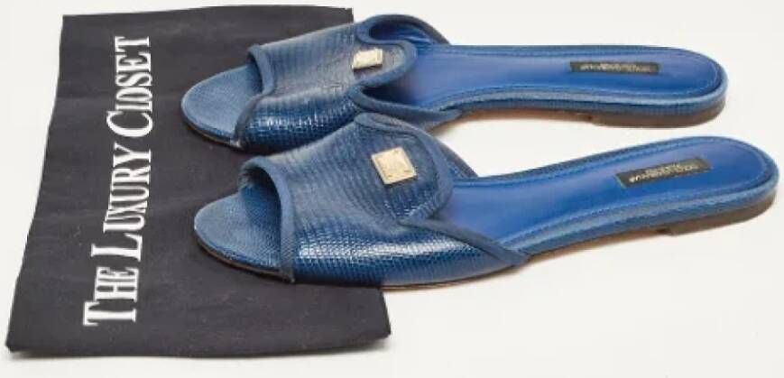 Dolce & Gabbana Pre-owned Fabric sandals Blue Dames
