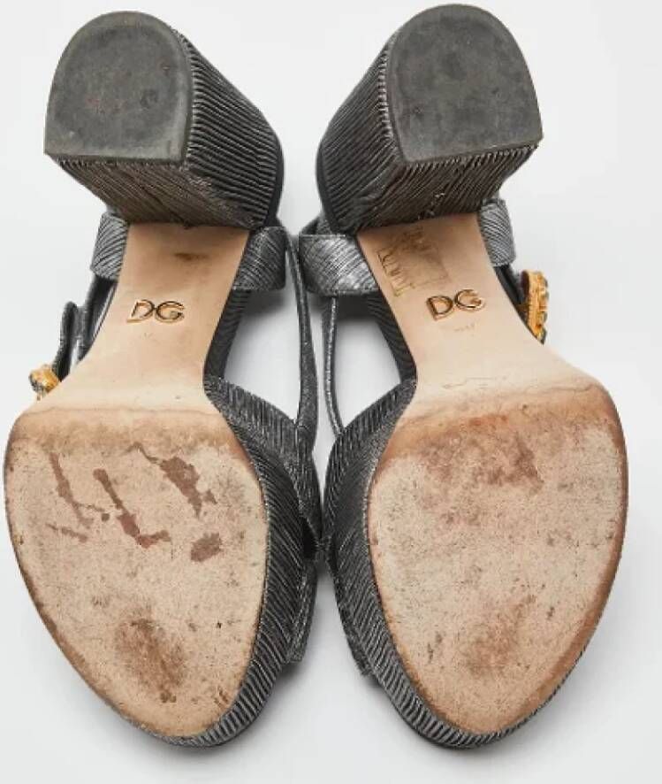 Dolce & Gabbana Pre-owned Fabric sandals Gray Dames