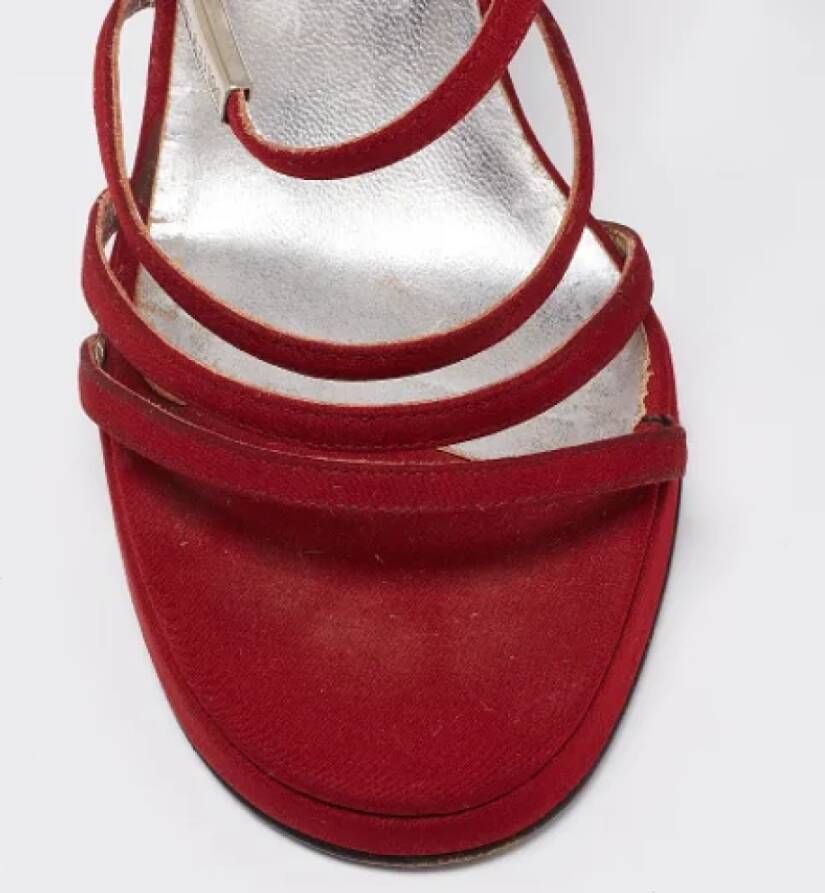 Dolce & Gabbana Pre-owned Fabric sandals Red Dames