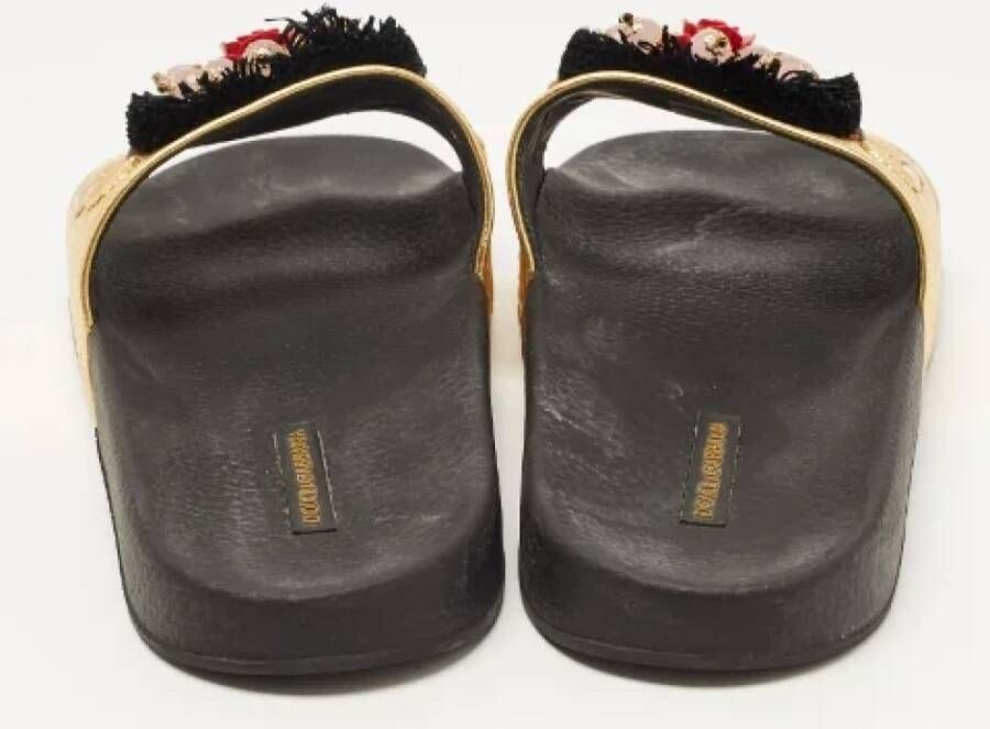Dolce & Gabbana Pre-owned Fabric sandals Yellow Dames