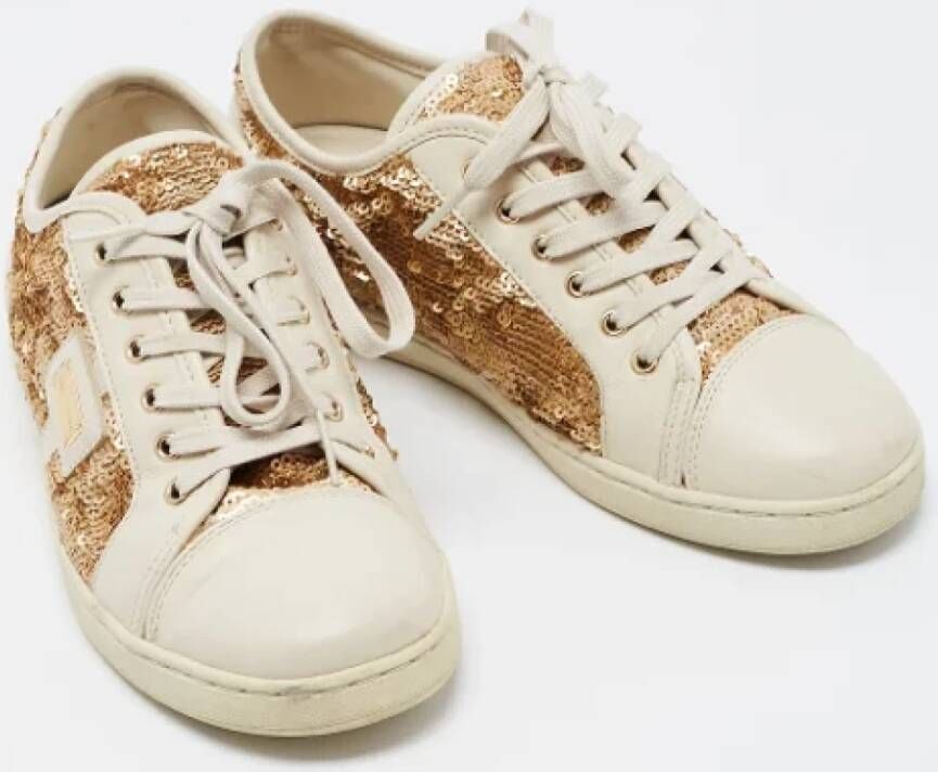 Dolce & Gabbana Pre-owned Fabric sneakers Beige Dames
