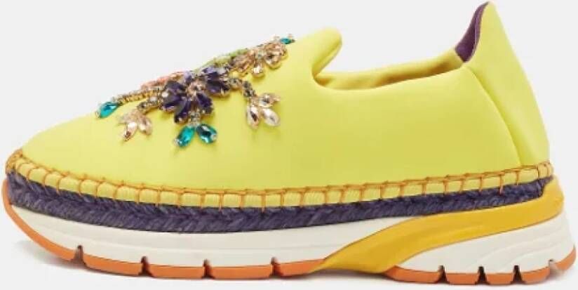 Dolce & Gabbana Pre-owned Fabric sneakers Yellow Dames