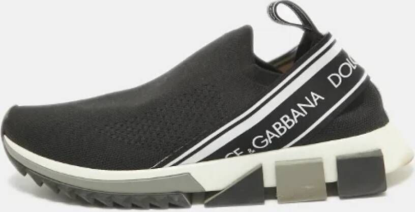 Dolce & Gabbana Pre-owned Knit sneakers Black Dames