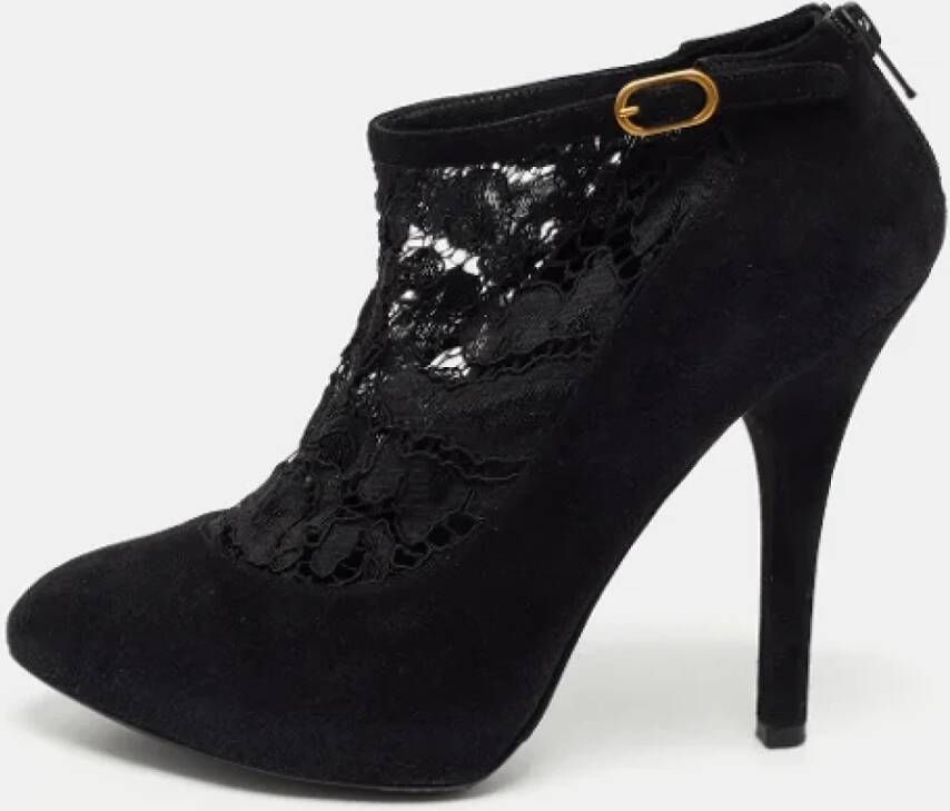 Dolce & Gabbana Pre-owned Lace boots Black Dames