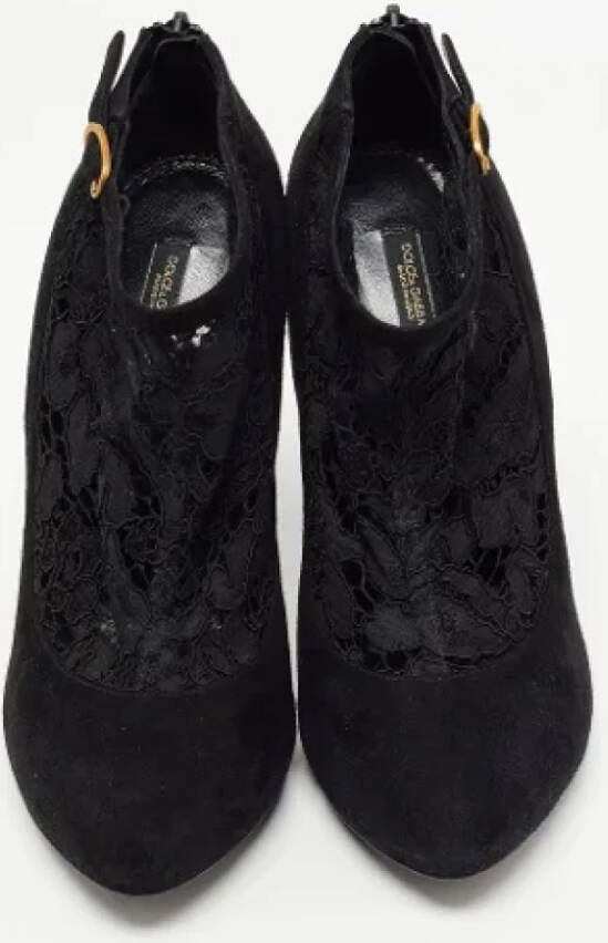 Dolce & Gabbana Pre-owned Lace boots Black Dames