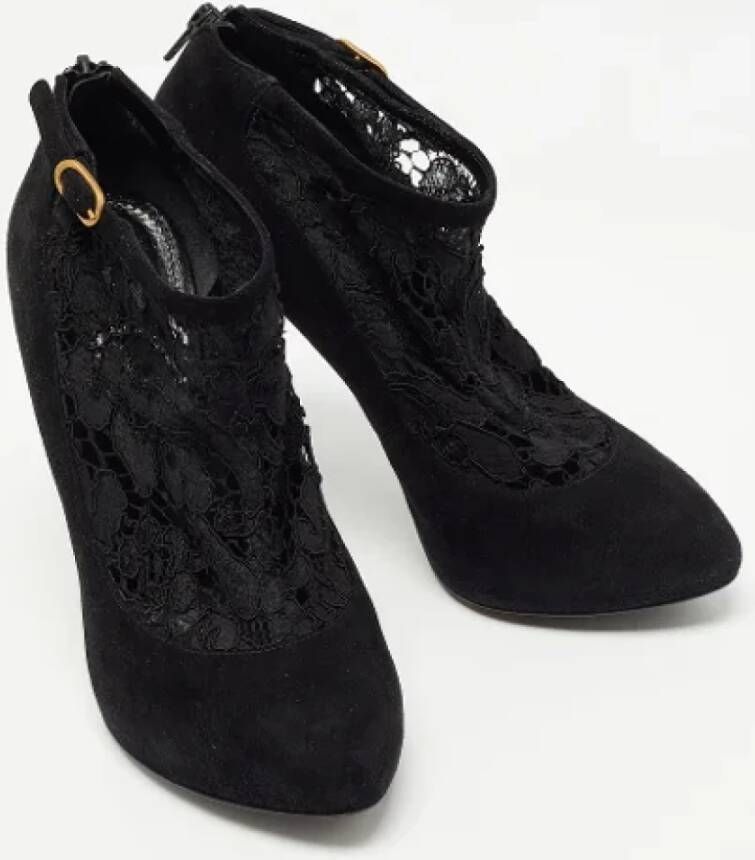 Dolce & Gabbana Pre-owned Lace boots Black Dames