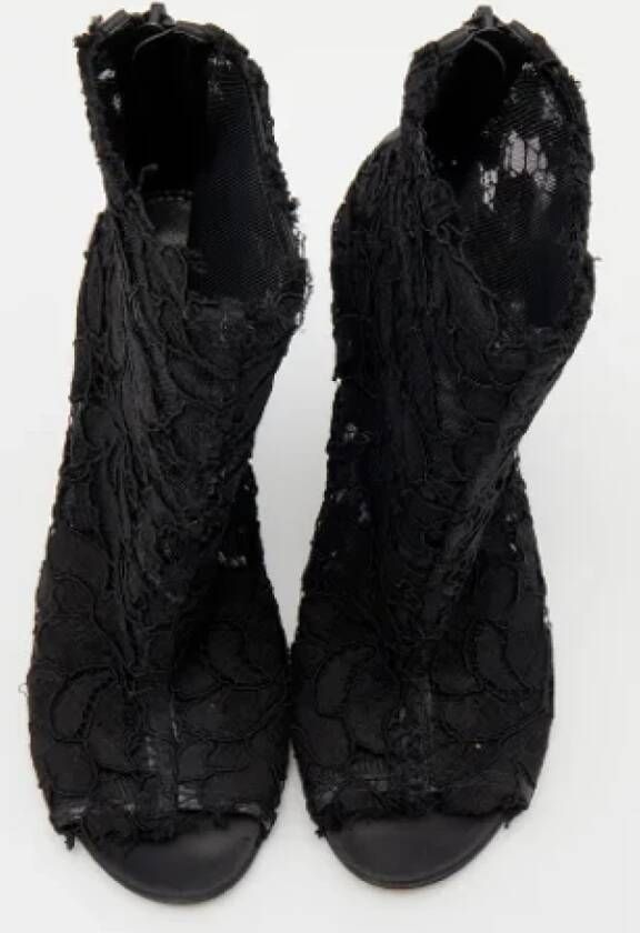 Dolce & Gabbana Pre-owned Lace boots Black Dames