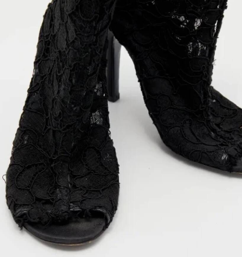 Dolce & Gabbana Pre-owned Lace boots Black Dames