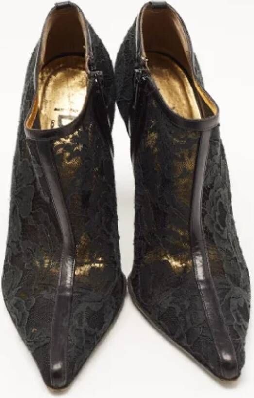 Dolce & Gabbana Pre-owned Lace boots Black Dames