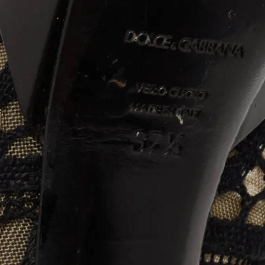 Dolce & Gabbana Pre-owned Lace boots Black Dames