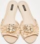 Dolce & Gabbana Pre-owned Lace flats Beige Dames - Thumbnail 3