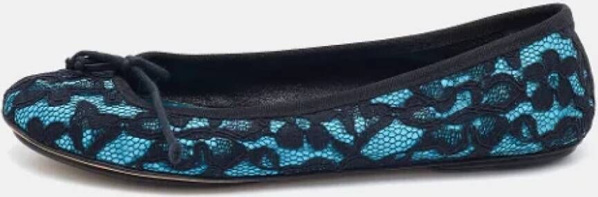 Dolce & Gabbana Pre-owned Lace flats Black Dames