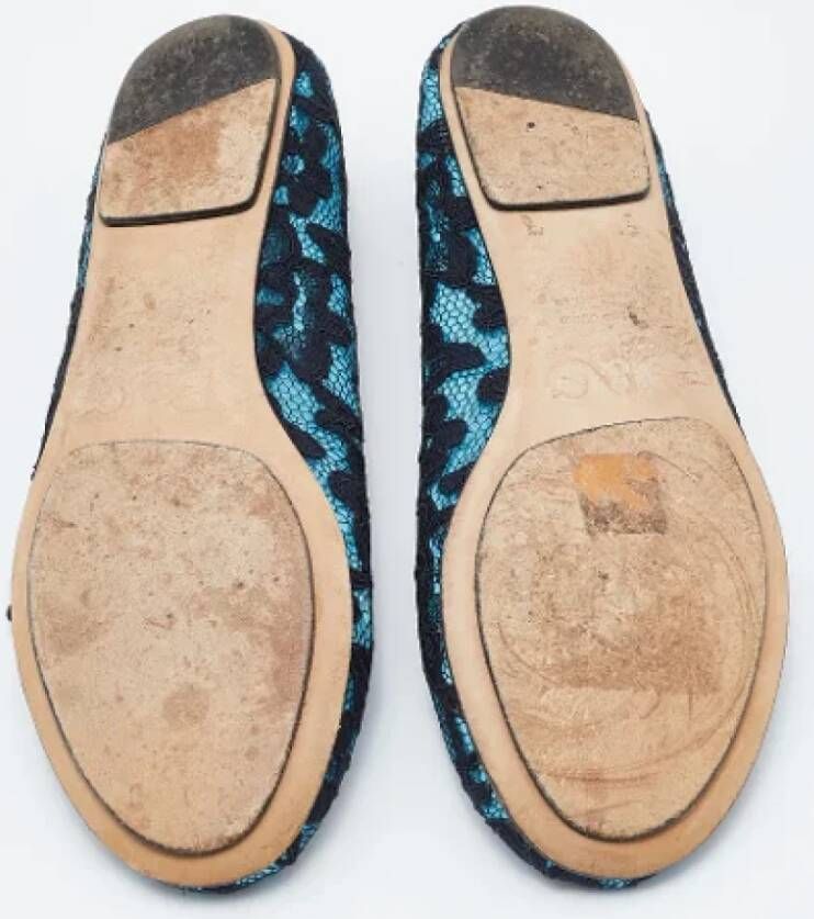 Dolce & Gabbana Pre-owned Lace flats Black Dames
