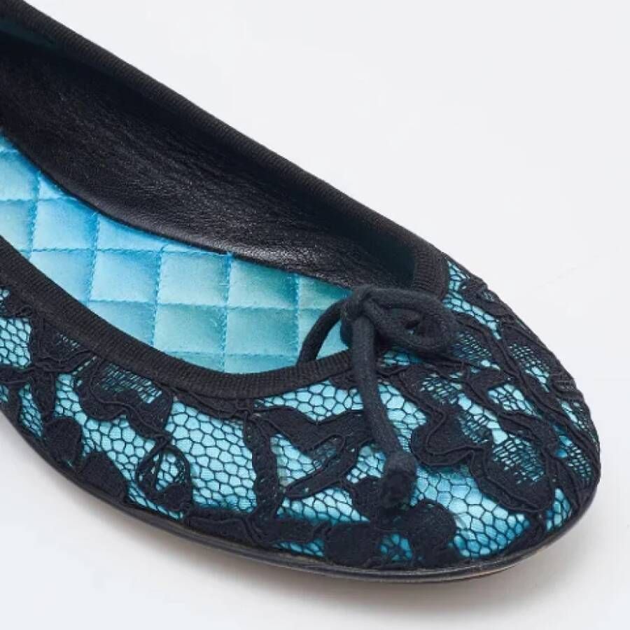 Dolce & Gabbana Pre-owned Lace flats Black Dames