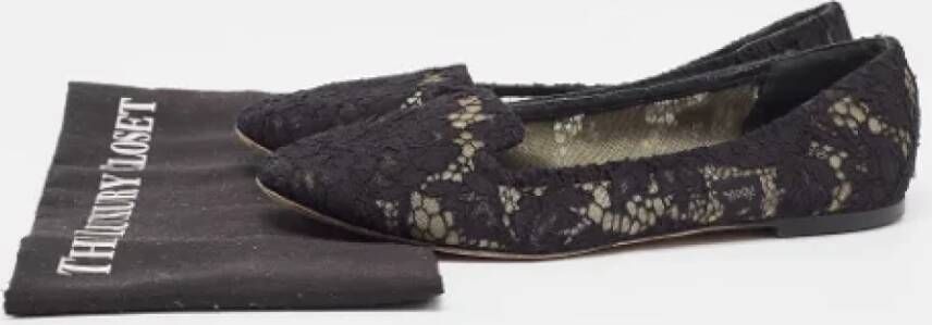 Dolce & Gabbana Pre-owned Lace flats Black Dames