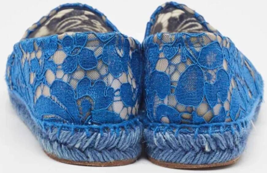 Dolce & Gabbana Pre-owned Lace flats Blue Dames