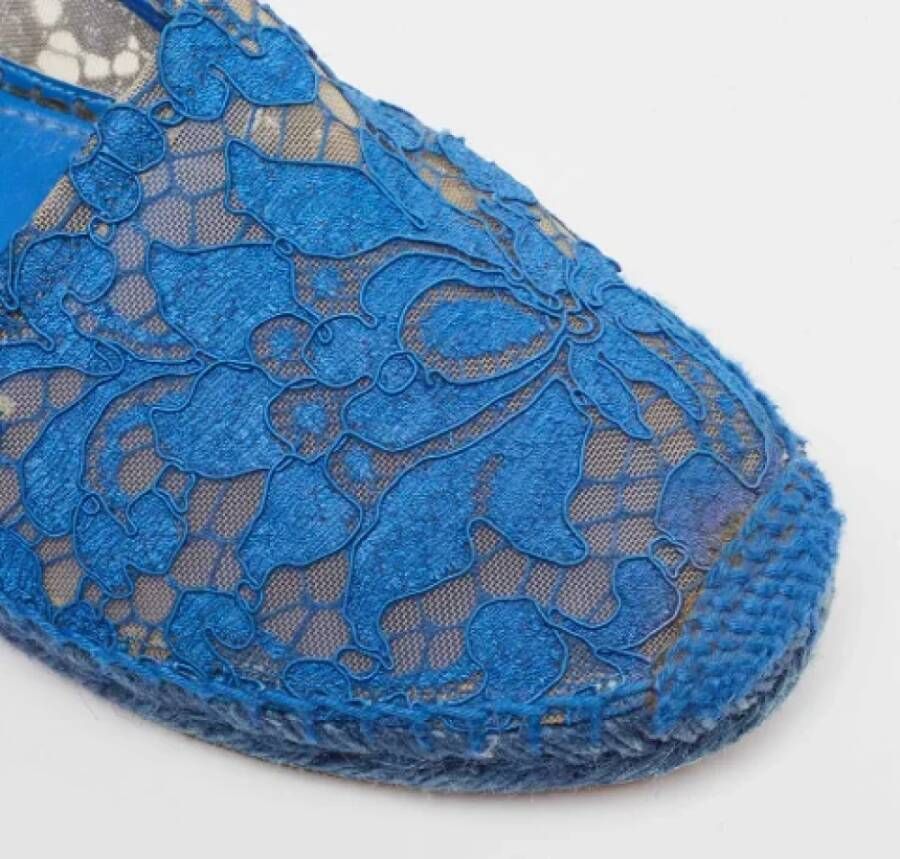 Dolce & Gabbana Pre-owned Lace flats Blue Dames