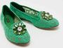 Dolce & Gabbana Pre-owned Lace flats Green Dames - Thumbnail 4