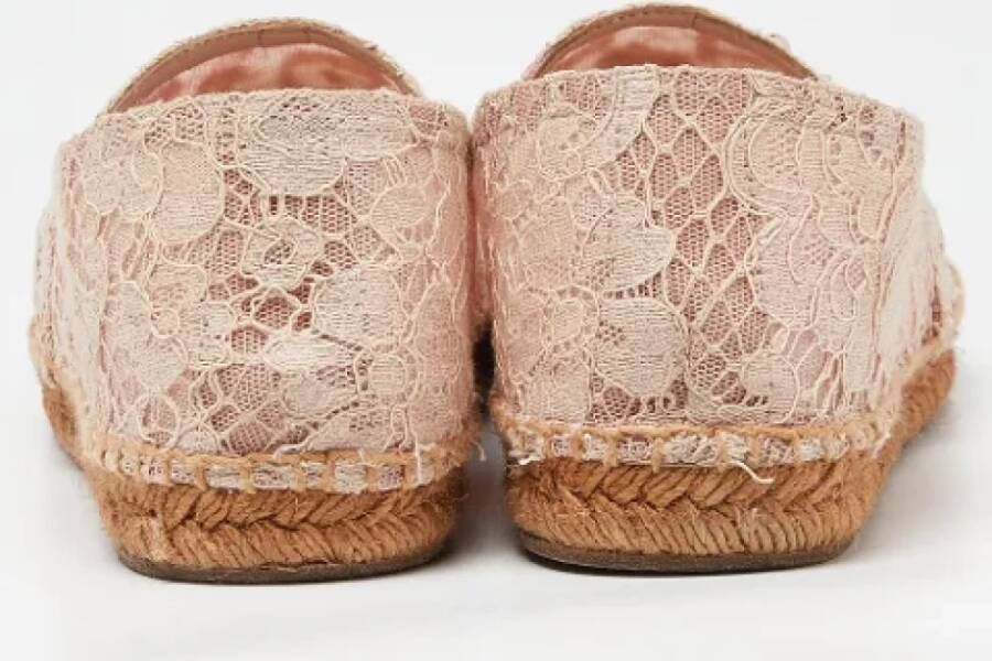 Dolce & Gabbana Pre-owned Lace flats Pink Dames