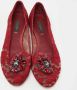 Dolce & Gabbana Pre-owned Lace flats Red Dames - Thumbnail 3