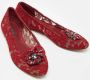 Dolce & Gabbana Pre-owned Lace flats Red Dames - Thumbnail 4