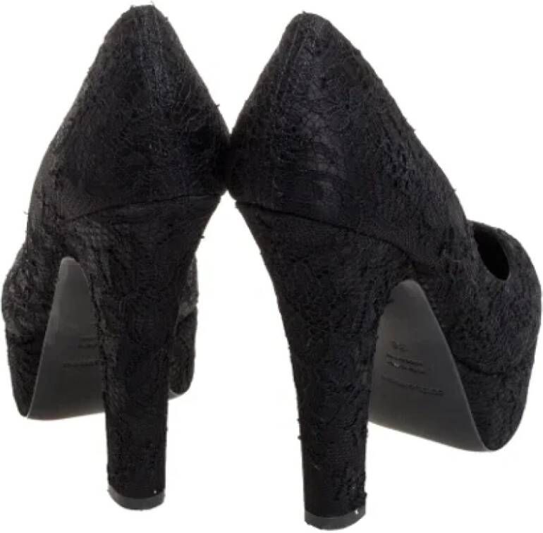 Dolce & Gabbana Pre-owned Lace heels Black Dames