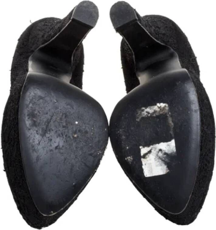 Dolce & Gabbana Pre-owned Lace heels Black Dames