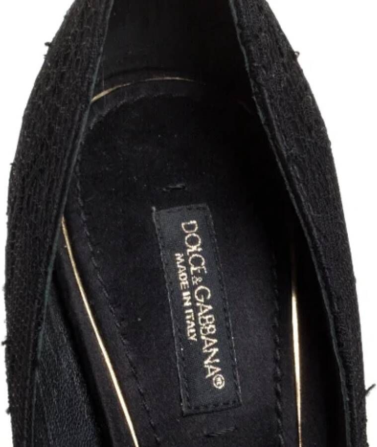 Dolce & Gabbana Pre-owned Lace heels Black Dames
