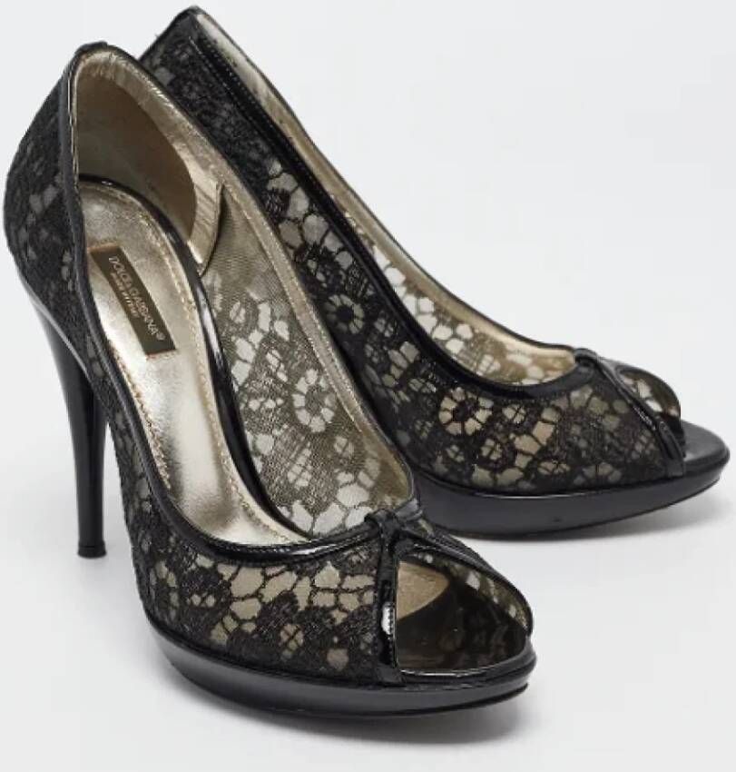 Dolce & Gabbana Pre-owned Lace heels Black Dames