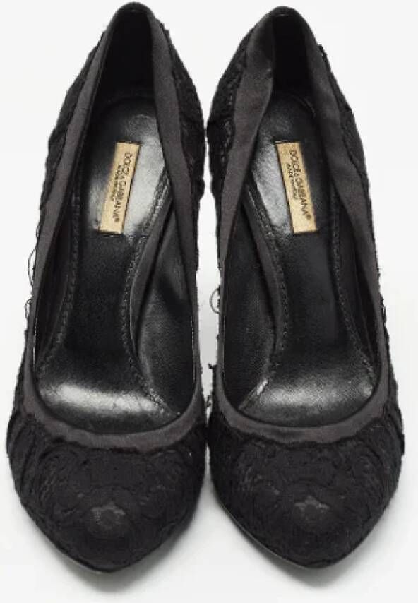 Dolce & Gabbana Pre-owned Lace heels Black Dames