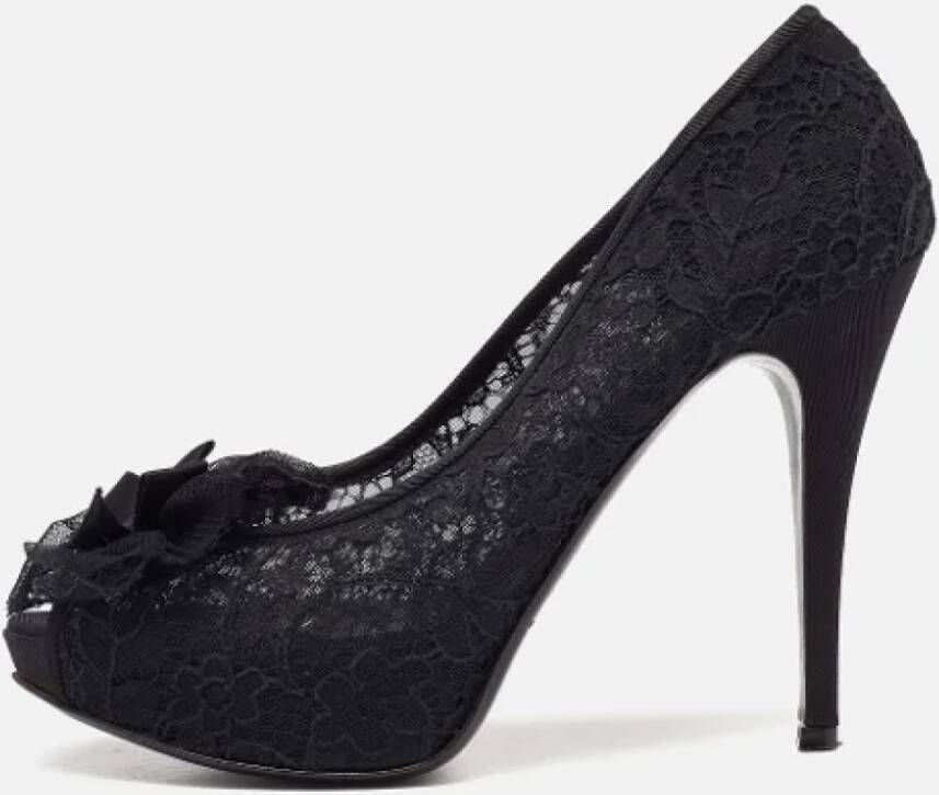 Dolce & Gabbana Pre-owned Lace heels Black Dames