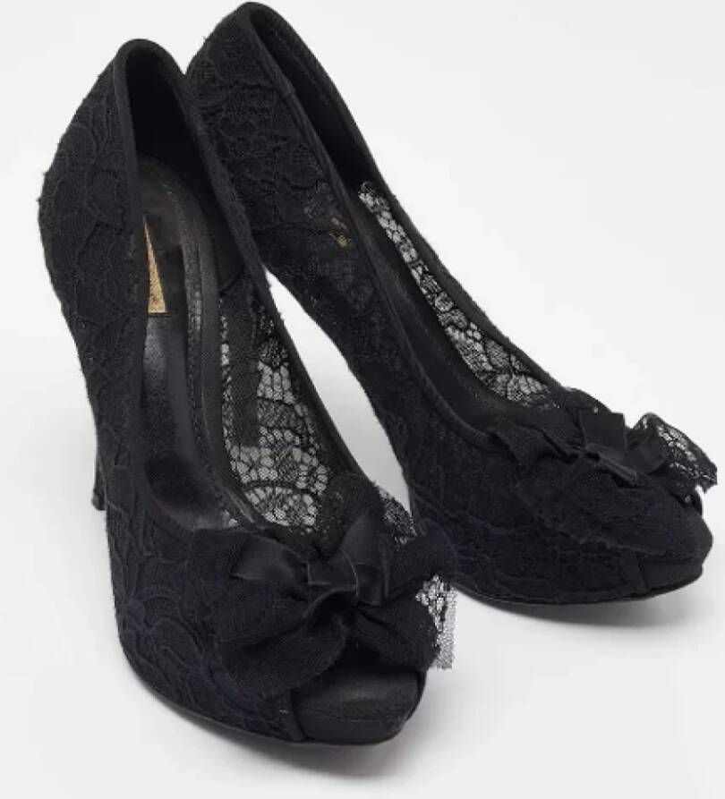 Dolce & Gabbana Pre-owned Lace heels Black Dames