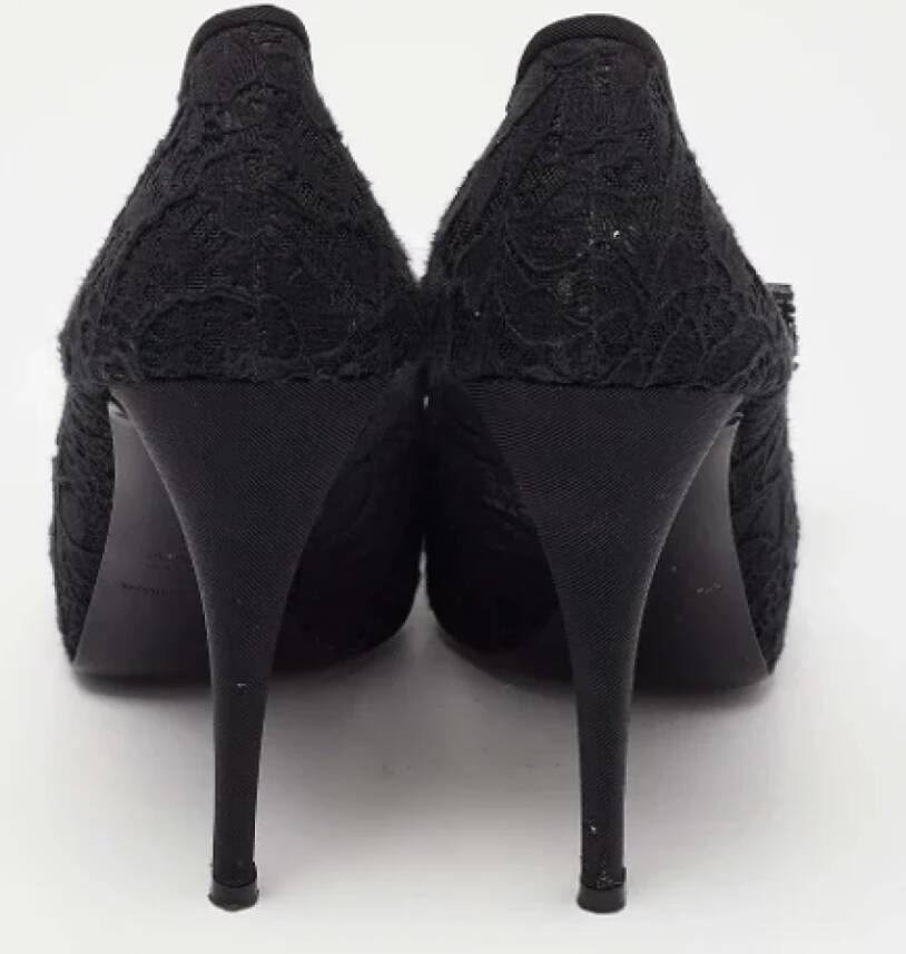 Dolce & Gabbana Pre-owned Lace heels Black Dames