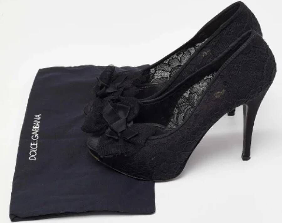 Dolce & Gabbana Pre-owned Lace heels Black Dames
