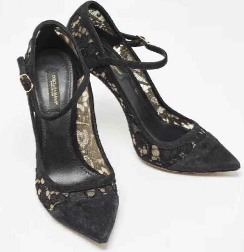 Dolce & Gabbana Pre-owned Lace heels Black Dames
