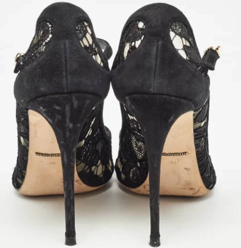 Dolce & Gabbana Pre-owned Lace heels Black Dames