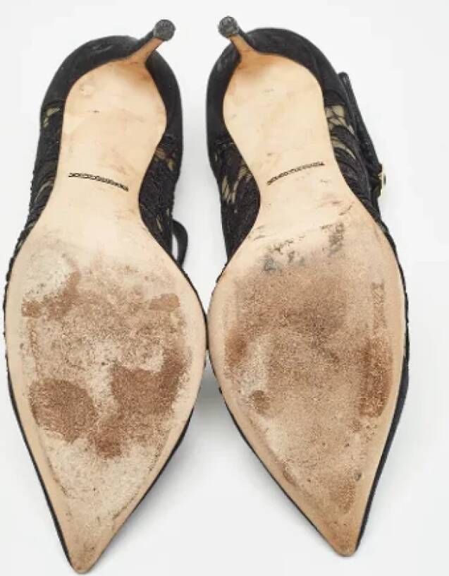 Dolce & Gabbana Pre-owned Lace heels Black Dames