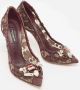 Dolce & Gabbana Pre-owned Lace heels Brown Dames - Thumbnail 4