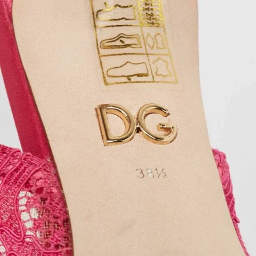 Dolce & Gabbana Pre-owned Lace heels Pink Dames