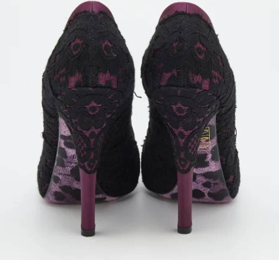 Dolce & Gabbana Pre-owned Lace heels Purple Dames