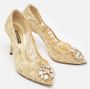 Dolce & Gabbana Pre-owned Lace heels Yellow Dames - Thumbnail 4