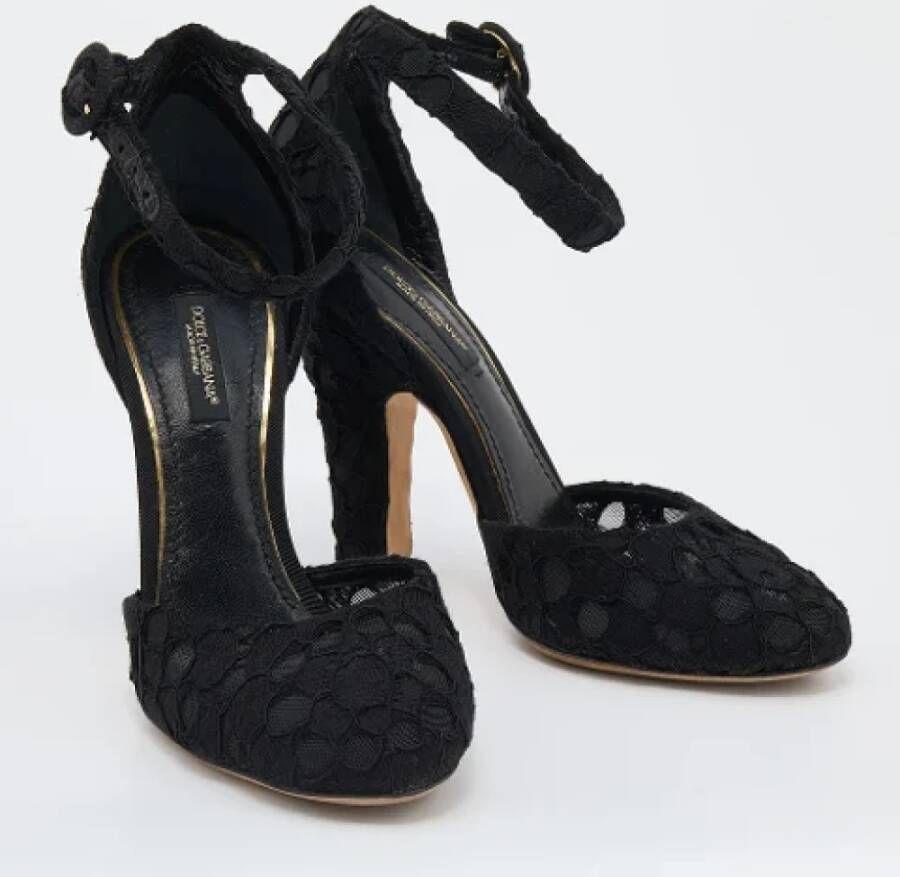 Dolce & Gabbana Pre-owned Lace sandals Black Dames