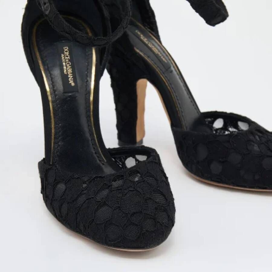 Dolce & Gabbana Pre-owned Lace sandals Black Dames