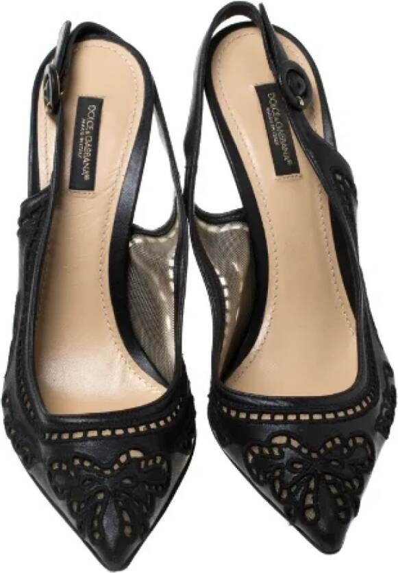 Dolce & Gabbana Pre-owned Lace sandals Black Dames