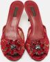 Dolce & Gabbana Pre-owned Lace sandals Red Dames - Thumbnail 3